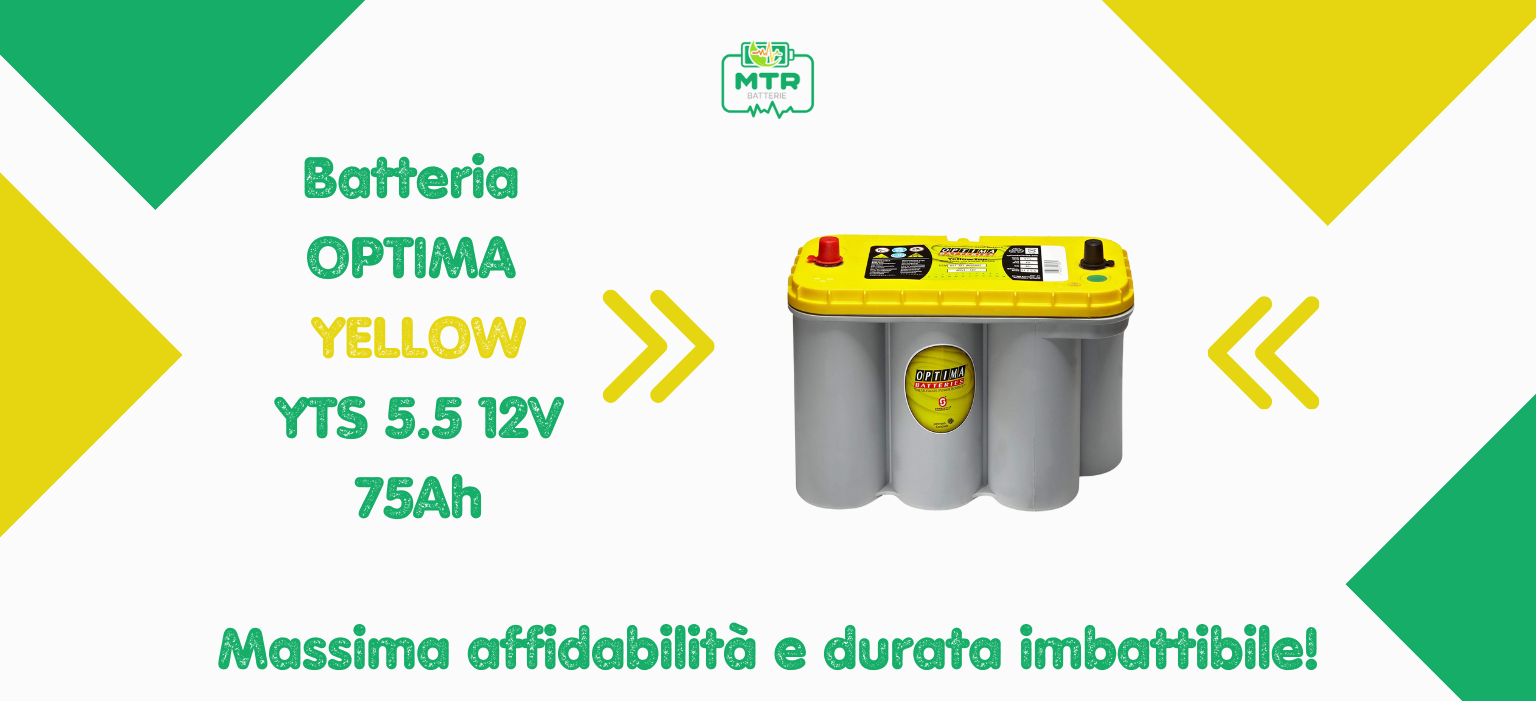 OPTIMA YELLOW YTS 5.5 12V 75Ah: La Batteria Perfetta per le Tue Esigenze